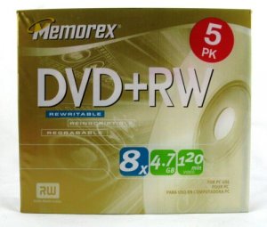 Memorex Dvd+rw / 8x / 5 Pack / 05517