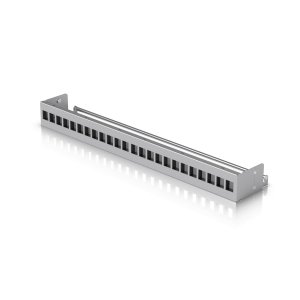 Ubiquiti 24-port Blank Keystone Patch Panel, Silver, 1u 24-port, Ideal For Keystone Module Installation, Incl 2yr Warr