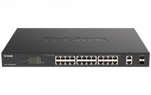 D-link Dgs-1100-26mppv2 26-Port Gigabit Smart Managed PoE++ Switch with 24 PoE and 2 SFP ports. PoE budget 370W.