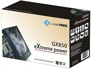 Cooler Power Gx850 Atx Psu 850w 80 Plus 120mm Fan - 1x Atx 20+4 Pin, 4x Sata, 2x Molex, 2x Pcie 8 Pin (6+2), 1x Cpu/eps 8 Pin (4+4)