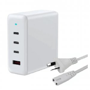 Usp 100w Four Port Usb-c Pd Gan Wall Charger White - Triple Usb-c, 1x Usb-a, Pps Technology, Inteligent, Charge 4 Devices Simultaneously