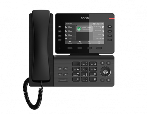 Snom D812 Desk Telephone, 5' Color Lcd Screen With 8 Sip Accounts, Gige Ethernet Switch, And 1 Usb Port, 8 (28) Self-labeling Keys, Poe, 3y Warranty