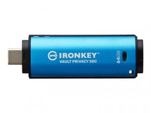 Kingston Ironkey Vault Privacy 50 USB-C 64GB Flash Drive 