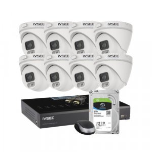 IVSEC 4MP LX-Series 8CH 8Cam IP Ethernet CCTV Security Kit
