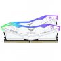 Team T-Force Delta RGB 32GB (2x16GB) 6000MHz CL30 DDR5 White Memory RAM