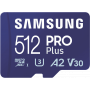 SAMSUNG 512gb Pro Plus Micro Sd Memory Card /w Adapter| Uhs-1 Sdr104| Class 10| Grade 3 (u3)| Read/write Up To 180mb/s/130mb/s| 10 Years Limited Warranty