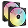 Corsair QX140 iCUE Link 140mm RGB PWM Fan Starter Kit - 2 Pack w/ System Hub