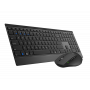 Rapoo 9500m Bluetooth & 2.4g Wireless Multi-mode Keyboard Mouse Combo Black - 1300dpi 4.5mm Ultra-slim