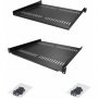 Startech 2-Pack 1U Server Rack Shelf Vented Universal Rack Mount Cantilever Shelf For 19in Rack/Cabinet Heavy-Duty Steel 44lb/20kg Capacity 16in Deep Tray