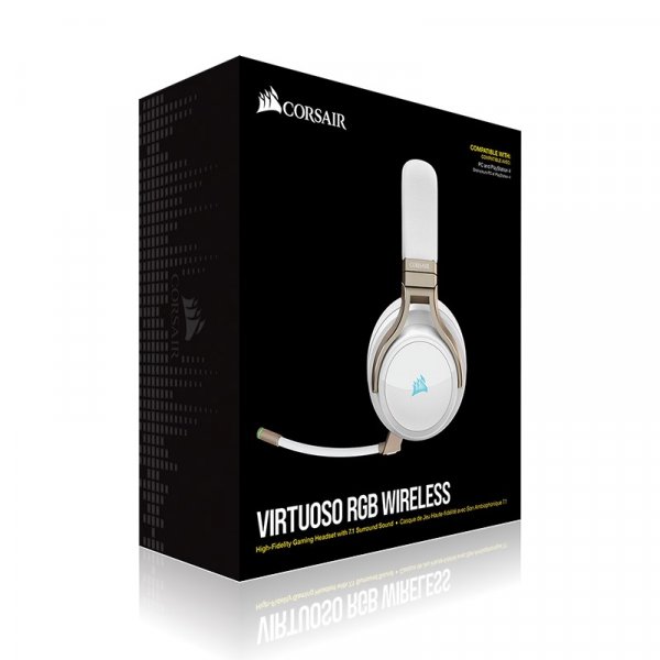 Corsair Virtuoso RGB Wireless Gaming Headset - Pearl (CA-9011224-NA) for  sale online