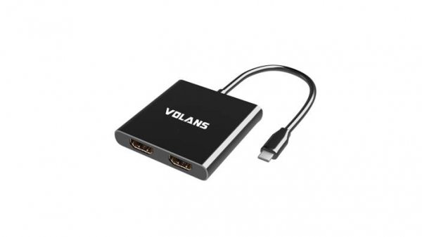 Buy Volans Vl Uc2h Aluminium Usb C To Dual Hdmi 2 0 Adapter I C 4k 60hz Skycomp