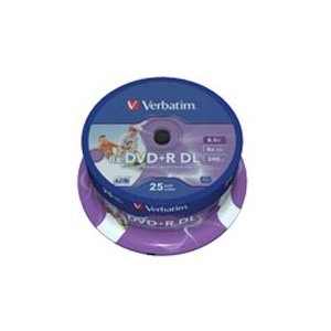 Verbatim 8x DVD+R Double Layer 8.5GB Disc 25 Pack