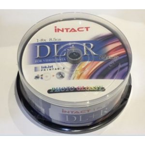 Intact Dvd+r Dl/ 8x /glossy/white/ 25 Tube 757866