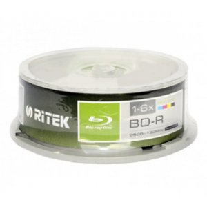 Ritek Bd-r / 25gb / 6x / 25 Cake / White 527867