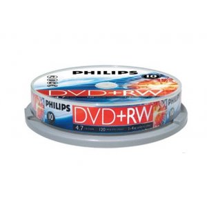 Philips Dvd+rw / 4x / 10 Cake / Rewritable 916950