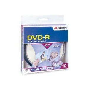 Verbatim DVD-R 4.7GB 10 Pack Spindle 16x (95100)