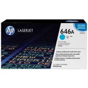 HP CF031A 646A Cyan Original LaserJet Toner Cartridge