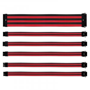 Cooler Master Universal PSU Sleeved Extension Cable Kit V2 - Red/Black CMA-NEST16RDBK1-GL