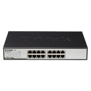 D-Link DGS-1016D 16-Port Gigabit Unmanaged Switch - Durable Metal Housing