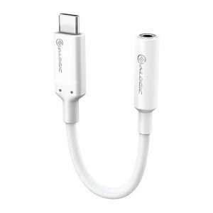 Alogic Elements Pro 10cm USB-C to 3.5mm Audio Adapter - White