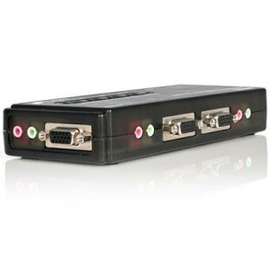 StarTech 4 Port USB KVM Switch w/ Audio & Cables SV411KUSB