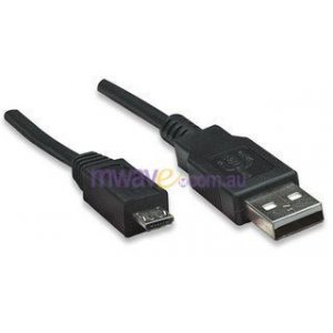 8Ware 1.8m USB 2.0 Certified Cable - USB A Male to Micro-USB B Male - Black