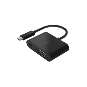 Belkin Avc001btbk Adapter Usb-c To Vga (support 1080p) And Usb-c Pd, 60w Pass Thru, 2 Yr Wty