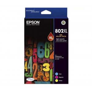 Epson 802xl 3 Colour Ink Pack Wf-4720 Wf-4740 Wf-4745