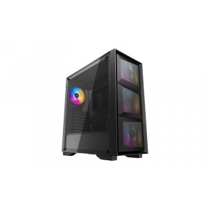 Deepcool MATREXX 50 MESH 4FS E-ATX Case, Tempered Glass Panel, High Airflow, 4x Pre-Installed Fans (LED, Tri-Colour)