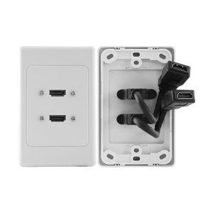 Pro2 Hdmi Dual Wall Plate With Flexible Rear Socket