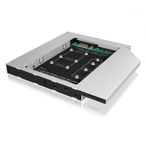 ICYBOX IB-AC650 Adapter for a mSATA or M.2 SSD in Notebook DVD bay