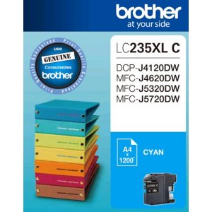 Brother Lc235xl Cs Cyan Ink Cartridge -to Suit Dcp-j4120dw/mfc-j4620dw/j5320dw/j5720dw - Up To1200 Pages