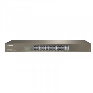 Tenda Teg1024g 24-port Gigabit Ethernet Unmananged Switch, 19' 10/100/1000 Mbps Auto-negotiation Rj45 Ports, Rackmountable, Surge Protection, Fanless