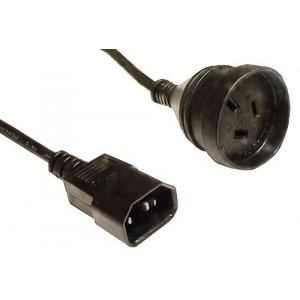 8ware Power Cable Extension 15cm 3-pin Au To Iec C14 Female To Male