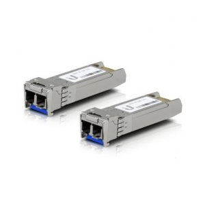 Ubiquiti Unifi 2-pack,10 Gbps Single-mode Optical Module, Single-mode, Duplex, Fiber Transceiver, Duplex Lc Connect, Up To 10km,  2yr Warr