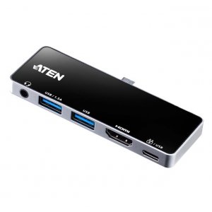 Aten Usb-c Travel Dock With Power Pass-through, Multiport Connection, Supports Dp1.4 With Single Hdmi Video Output, Designed For Ipad Pro & Surface