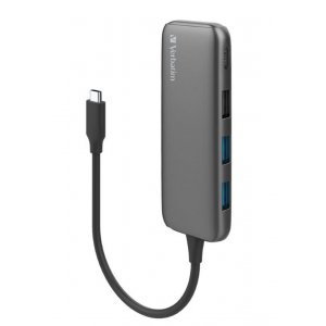 Verbatim 66603 Usb-c Hub With Usb3 1x Usb C Port -grey