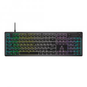 Corsair K55 CORE RGB Gaming Keyboard with Rubber Dome Switches - Black