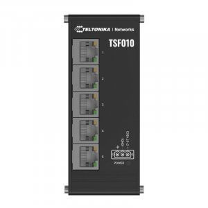 Teltonika TSF010 Flat Ethernet Switch, 3-pin Power Input, Flat And Compact Design, Plug-and-play, 7-57 Vdc, Psu Excluded