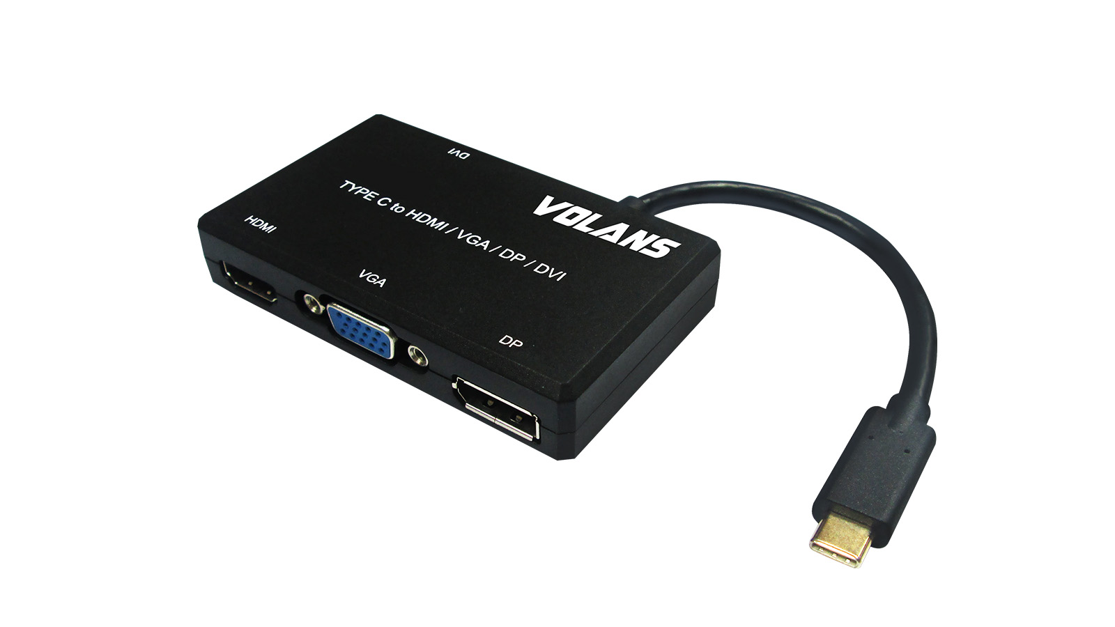 Buy Volans Vl Uchdvp Cable Adapter 4 In 1 Usb C Type C To Hdmi Vga Dp Dvi Converter Skycomp